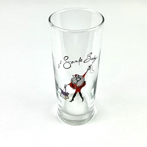 Pottery Barn Holiday Santa Baby Holiday Shopping Tumbler Highball Glass 14 oz - Picture 1 of 2