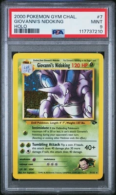 Giovanni'S Nidoking Holo PSA 9 2000 Pokemon Gym Challenge #7 - Image 1 of 2