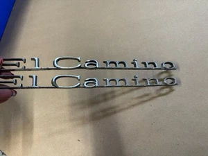 1970 70 Chevrolet El Camino Fender Emblems Pair 3972937 OEM GM - Picture 1 of 3