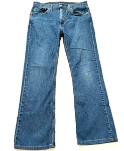 Pantalones de mezclilla para hombre Levi's 527 33X28 azul corte bota tiro medio lavado oscuro occidentales - Imagen 1 de 9