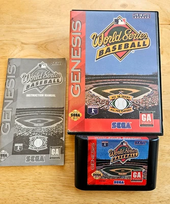 Sega Genesis (CIB) - World Series Baseball - COMPLETE MLB Game Box & Manual - Image 1 of 4