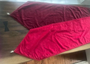 Vintage Crate And Barrel Red Velvet Two Toned Runner 14”X 120” - Picture 1 of 5