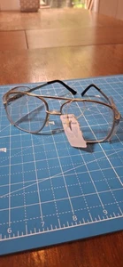 Vintage NOS Aviator Safety Glasses Z87 CV58 Retro Hipster Gold Tone Clear View - Picture 1 of 12