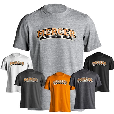 Mercer University Bears MU Classic Arch Team Name Short Sleeve T-Shirt Cover