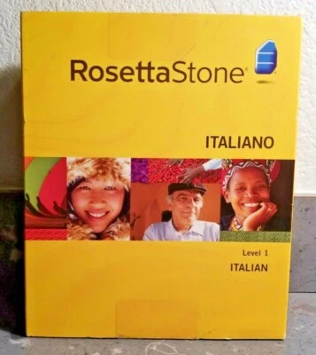 Rosetta Stone, Italiano, Nivel 1, Versión 3, CD-ROM WIN/MAC, Juego de 4 Discos LN Foto 1 de 2