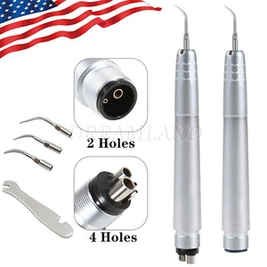 Dental Ultrasonic Scaler 2/4Holes Scaler Handpiece w/ 3 Tips Cleaner Tooth Tool - Picture 1 of 42