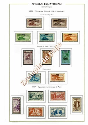 Album de timbres à imprimer vous même -  AFRIQUE EQUATORIALE colonies françaises - Photo 1/3
