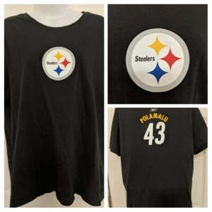 NFL Pittsburgh Steelers Football Polamalu Reebok Black Women's XL Shirt - Picture 1 of 5