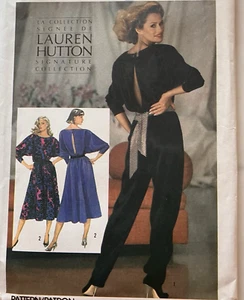 Simplicity Lauren Hutton Signature Pattern 6642 Größe 12,14 & 16 Kleid & Overall - Bild 1 von 8