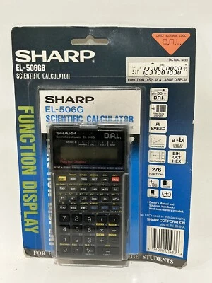 SHARP EL-506GB Scientific Calculator D.A.L Manyal Hard Case SEALED - Image 1 of 2