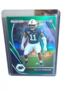 Micah Parsons Penn State 2021 Panini Prizm Draft Picks Green Holo Rookie Card RC - Picture 1 of 2