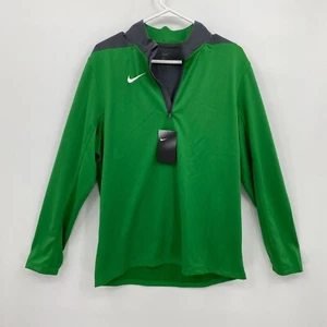 Nike 1/4 Zip Pullover Long Sleeve Dri-Fit Lightweight Green Gray Size M Mens - Picture 1 of 7
