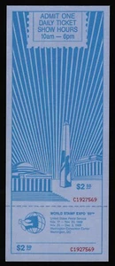 World Stamp Expo '89 Daily Ticket **ANY 5=FREE SHIPPING** - Picture 1 of 2