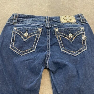 Miss Me Jeans Womens 30 Easy Skinny Mid Rise Blue Wash Denim Stretch Fits 31x27 - Picture 1 of 14