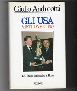 giulio andreotti ronald reagan bush united states the usa 1°edizione autographed - Imagen 1 de 1