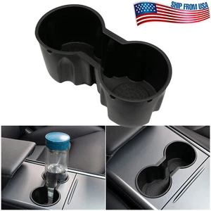 Center Console Water Cup Holder Insert Slot Slip For Tesla Model Y/3 2019- - Picture 1 of 5