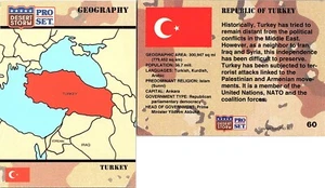 1991 Pro Set Desert Storm 60 Republic of Turkey - Picture 1 of 1