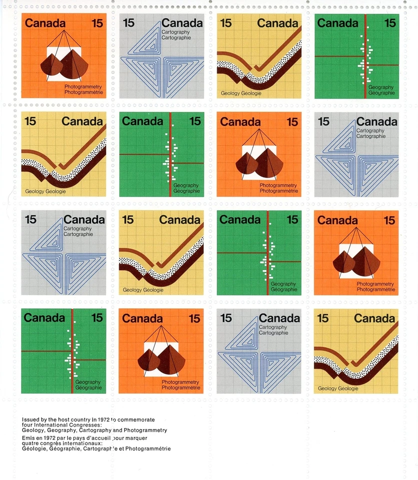 Canada SHEET#585B- Earth Sciences (1972) 16 x 15¢ - Image 1 of 1