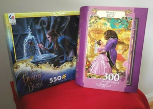 LOT: DISNEY BEAUTY & THE BEAST PUZZLE LOT - 500 PCS & 300 PCS - Imagen 1 de 4