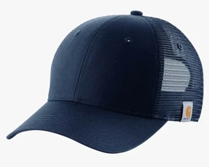 CARHARTT Rugged Professional Snapback HAT Navy OSFA Mesh Trucker Cap - Picture 1 of 4