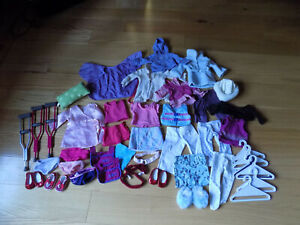 American Girl Doll Huge Lot tagged Shoes Hangers Clothes Crutches