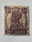 India   1941  1943 King George Vi 1 2 Anna Used Postage Stamp