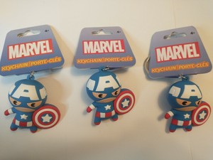 🌟MARVEL COMICS Captain America KEY CHAIN Key Ring Bag Accessory 3D MONOGRAM🌟