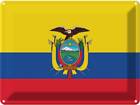 Blechschild Wandschild 30x40 cm Ecuador Fahne Flagge Geschenk Deko