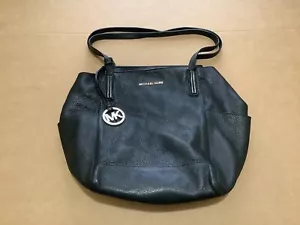 Michael Kors Tasche / Handtasche schwarz Pebbled Leder Doppelgriff - Bild 1 von 6