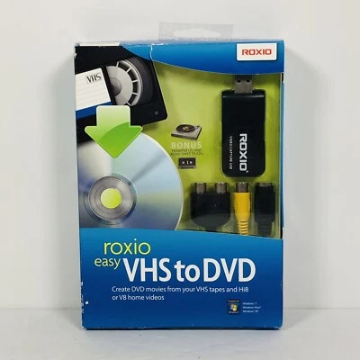 Roxio Easy VHS to DVD for Windows Create DVD Movies from VHS, Hi8 & V8 SEALED - Image 1 of 4