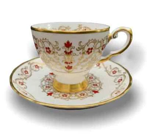 Hand Enamelled Tuscan Richelieu China Tea Cup and Saucer Teacup Set F159 - Picture 1 of 2