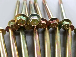 (25) M6-1,0x65 Metrisch Sechskantflansch Schraube Qualität 8,8 Gelb & Zink - Bild 1 von 3