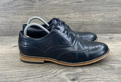 Zapatos Oxford Stacy Adams Cuero Dunbar Punta de Ala Niño Talla 3 Negros 43419-001 Foto 1 de 4