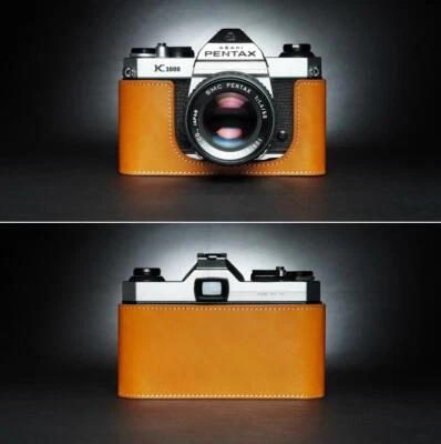 For Pentax K1000 SV S3 S2 ESII Handmade Genuine Leather Half Camera Case Cover - Image 1 of 4
