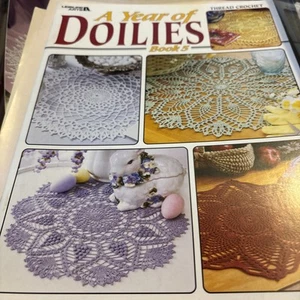 A Year of Doilies Book 5 Crochet Patterns Book 12 Gorgeous Lacy Doily Designs - Picture 1 of 9