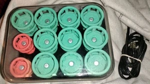 Vtg Clairol Lock n' Roll Hot Hair Curlers Rollers Pageant 24 Spoolies Model BT-1 - Picture 1 of 10