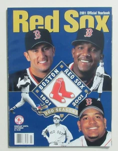 Anuario oficial del equipo de los Medias Rojas de Boston 2001 Martínez/Garciaparra cubierta 186048 - Imagen 1 de 1