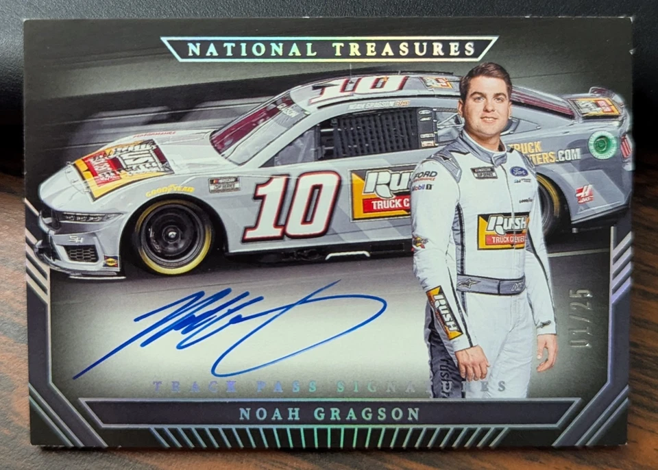 2024 National Treasures NASCAR Noah Gragson Holo Silver Track Pass Auto 01/25 - Image 1 of 2