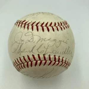 1960's New York Yankees Old Timers Day Signed Baseball Joe Dimaggio JSA COA - Picture 1 of 10
