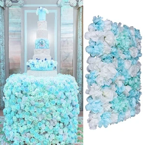 Artificial Silk Rose Flower Wall Panels 12PCS Wedding Valentine's Backdrop Decor - Bild 1 von 15