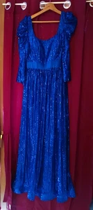 Brautkleid/ Abendkleid Blau   Gr. XL mit Reißverschluß - Bild 1 von 3