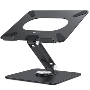 LSX7 Support Ordinateur Portable avec Base Rotative 360, Ergonomique Réglable Notebook Riser... - Photo 1/9