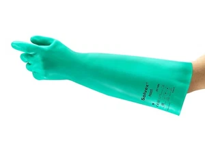 Ansell AlphaTec 37-185 Chemical-Resistant Nitrile Gloves, Liquid and 9 (L) - Picture 1 of 7