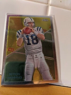 2009 Topps Chrome Football Stats Peyton Manning C40 - Image 1 of 2