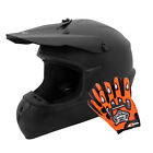 ZORAX X305 MX Adult Motorcycle Motocross Black Helmet & Orange Gloves ECE2206