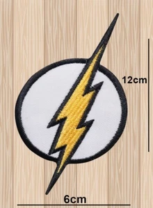 THUNFER LIGHT FLASH SUPERHERO IRON/SEW ON PATCH EMBROIDERED APPLIQUE BADGE LOGO - Picture 1 of 2