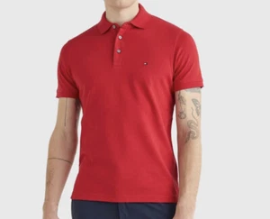 Tommy Hilfiger Boys Polo Shirt Size XL (20) Youth Red 100% Cotton - Picture 1 of 7
