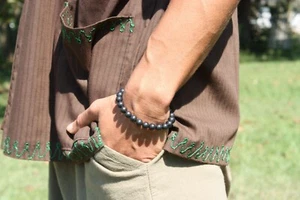 Shungite Bracelet - Energy Protection Bracelet for Men/Women - Picture 1 of 4