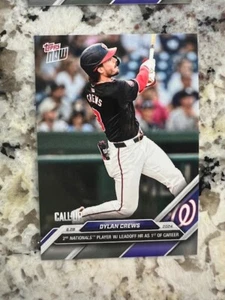 2024 TOPPS NOW MLB CALL-UP CARD WASHINGTON NATIONALS DYLAN CREWS #607 1st HR - Picture 1 of 1