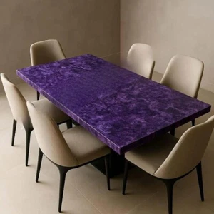 Amethyst Geode Coffee Table – Real Purple Crystal Agate Slab – Unique Furniture - Picture 1 of 10